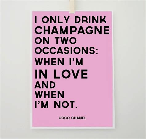 chanel champagne quote poster|Coco Chanel Poster .